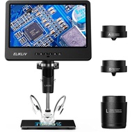 TOMLOV DM602 HDMI Digital Microscope with 3 Lens, 10.1" Soldering Microscope for Electronics Repair,