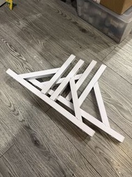 2 入 白色金屬三角支架 / 層板托架