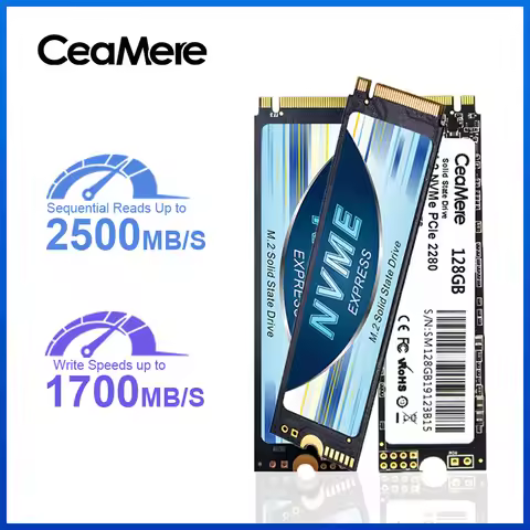 CeaMere M.2 NVME SSD 2-20PCS 2500MB/S Pcle 128GB 256GB 512GB Solid State Drive Computer Internal Har