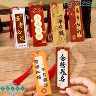 JENNIFERDZSG Acrylic Tassel Bookmark, Chinese Style Antique Inspirational Text Bookmark, Graduation Season Small Gift Durable Creative Portable Book Page Marker Students