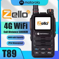 Motorola Zello Walkie Talkie T89 4G WIFI | 5000mAh Battery 5000KM Long Range IP54 Waterproof interco
