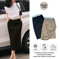Office skirt White waistband skirt, gentle, youthful, elegant style CV2 Shop_Do_Xinh