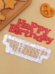 1入組生日祝福造型巧克力、曲奇、蛋糕裝飾與切割模具