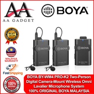 BOYA BY-WM4 PRO-K2 Two-Person Digital Camera-Mount Wireless Omni Lavalier Microphone System ( 100% B