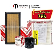 Combo Vios 3 loại lọc Toyota Vios(14-23): Lọc gió động cơ 178010Y050 + Lọc điều hòa 8713930040 + Lọc
