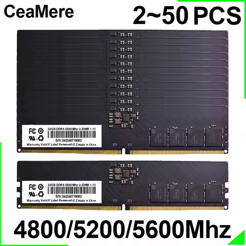 CeaMere DDR5 Desktop computer 2~50 PCS memory, 8G, 16G, 32G,4800Mhz, 5200Mhz, 5600Mhz, 288-pin ram m