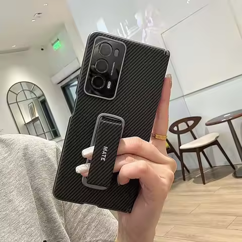 Case For Honor Magic V2 V3 VS2 VS3 Kevlar Pattern Wristband Bracket Hinge Shockproof Hard Mobile Pho