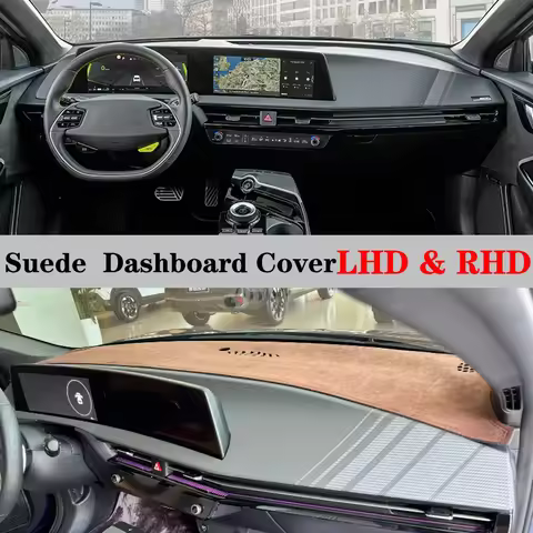 Suede Leather Dashmat Dashboard Cover Pad Dash Mat Carpet Car Styling Accessories for KIA EV6 GT LIN