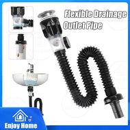 Flexible Drainage Outlet Pipe Kitchen Bathroom Sink Outlet Hose Bathroom Sink Drain Pipe
