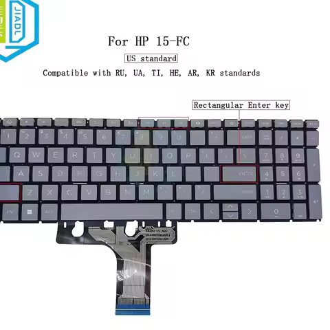 US RU FR SP Notebook Keyboard For HP 15-FC 15-FC000 15Z-FC 15-FC0101AU 15-FC0050AU 16t-af 16-ag TPN-