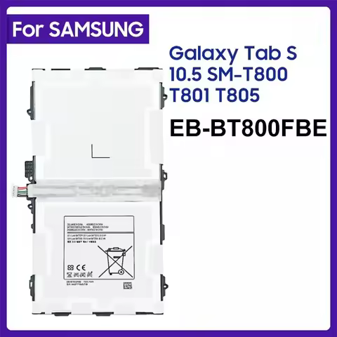 EB-BT800FBE For Samsung Tablet Battery For Samsung Galaxy Tab S 10.5 T800 T801 T805 Authentic Replac