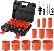17pcs 19-64mm Bi-Metal Hole Saw Cutter Set Wood Metal Drilling Tools Hole Core Cutter Hole Saw Drill