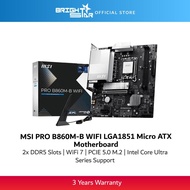 MSI PRO B860M-B WIFI LGA1851 Micro ATX Motherboard
