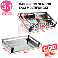 Rak Piring Dan Mangkuk Tarik Stainless Rak Rak Tarik Serbaguna Kitchen Set