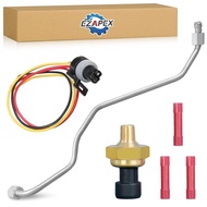 1C3Z9D477AA Upgraded Stainless Steel Exhaust Back Pressure Sensor Tube, EBP Sensor with Wire Harness