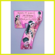 ◈ Number Cut Ref Magnet for Birthday, Baptism, Milestone, Debut Souvenir Giveaways