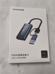 CHANLEO 4K 60Hz HDMI 影音擷取卡 USB3.0 Type-C