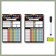 ( S U Z B )2PCS Magnetic Planning Reward Chart for Chores Chart for Refrigerator