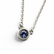 成色極佳☆TIFFANY&Co. Tiffany Elsa Peretti 顏色 by the Yard系列坦桑石吊墜 AG925 坦桑石項鍊 銀藍色 重1.6克 女士款
