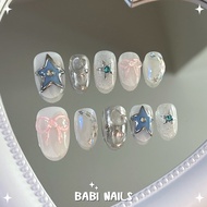 Ready-To-Wear False Nails Y2k Y2k Cute Embossed Painting Real Gel 1