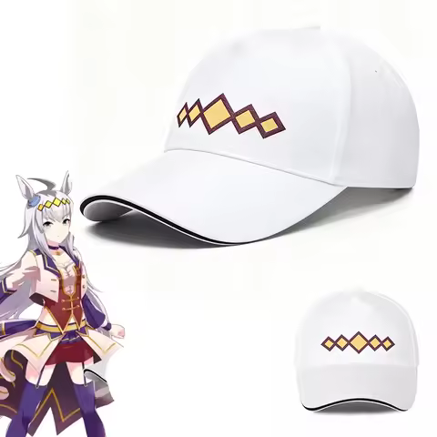 Anime Umamusume Cinderella Gray Oguri Men Women Summer Autumn Baseball Cap Cosplay Cartoon White Sun