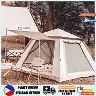 Tent Outdoor Waterproof Camping 4/6 Person Automatic Tent Double Layer Family Dome Tent With Yard