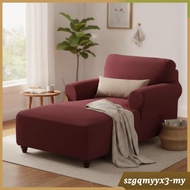 [Toolroom] Sofa Cover Stretch Fabric with Armrests Chaise Longue Protector Form Fitting Slipcover fo