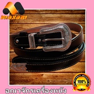 CLASSIC STYLE BELT AND BUCKLE เข็มขัดสไตล์คาวบอย COWBOY สีดำ