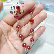 14K GOLD BINDING CRYSTAL HAND CHAIN (Gold 585)