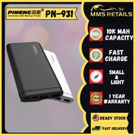 Power Bank ✡🌟 Original Pineng 🌟 PN 931 Powerbank 10k mAh Capacity slim Power Bank PN-931 with 1 Year