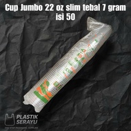 Jumbo Glass Cup 22oz Jumbo Iced Tea 7 grams thick, contents 50