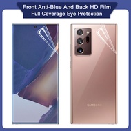 2 in 1 Front Anti-Blue And Back HD Film Full Coverage Soft Hydrogel Film For Samsung Galaxy Note 20 S23 S22 S21 S20 Note 8 9 10 S10 S9 S8 A02s A04s A10 A12 A13 A20 A20s A22 A23 A30 A30s A31 A32 A33 A34 A42 A50 A50s A52 A53 A72 A73 Screen Protector Film