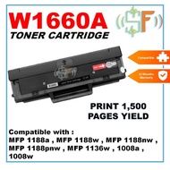 W1660A W 1660A 1660A 1660 166A Compatible Toner Cartridge for MFP 1188a MFP 1188w MFP 1188nw MFP 118