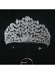 1入組女性銀色多功能新娘皇冠頭飾，適用於婚禮生日攝影工作室晚禮服公主皇冠髮飾奢華優雅鑲有鑽石的頭帶