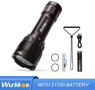 Wurkkos Đèn Lặn DL30 Đèn Pin LED 21700 IPX-8 Dưới Nước Đèn Pin Chống Nước Công Tắc Vòng Điều Khiển T