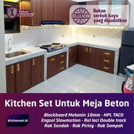 Kitchen Set Minimalis Modern Murah - Kabinet Bawah Meja Cor Beton
