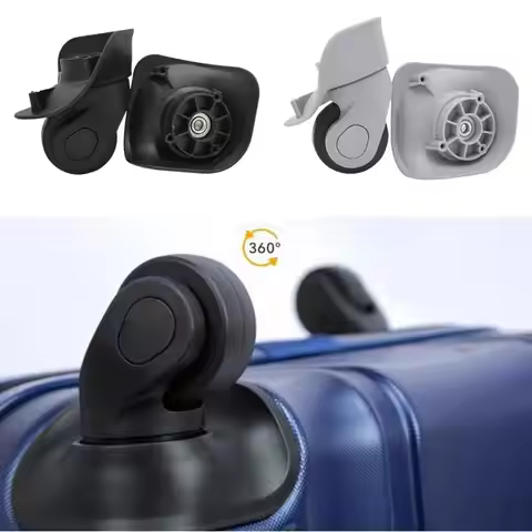 2Pcs Suitcase Wheels Luggage Spinner Caster Silent Luggage Wheels Black A08 Replacement Mute Suitcas