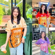 (N97) Cartoon Sports Shirt Side Strip Mixed Numbers Micro Fabric