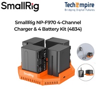 SMALLRIG NP-F970 4-CHANNEL CAMERA BATTERY CHARGER & 4-BATTERY KIT 4834