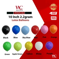 [READY STOCK ] 10PCS 10INCH  2.2gram Premium Quality Latex Balloons Belon Latek Kualiti Event Party 