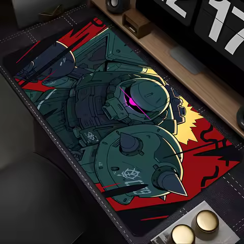 Gaming Mouse Pad Mechanical Warrior G-gundam Z-zaku II Large Computer Mousepad Desk Mat PC Anime Car