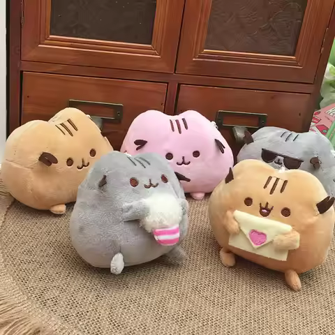 Kawaii Pusheen Cat Keychain Bag Display Pendant Desk Ornament Accessories Home Decoration Birthday C