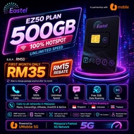 Simkad Eastel Prepaid SIM Card | Kekal Nombor Lama | Pilih 4 Digit | U Mobile 5G High Speed Data Unl