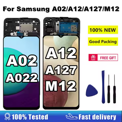Screen For Samsung Galaxy A02 A12 A12 Nacho M12 LCD Display Touch Screen Digitizer For Samsung A022 