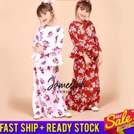 KM Kids Jameelah Floral Peplum Girls Traditional Baju Kurung Budak Perempuan Set KM Raya 2020 Setwea