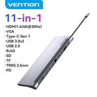 Vention USB C HUB 12 in 1 Type C to USB 3.0 Splitter HDMI Adapter 4K for MacBook 2021M1/M2/2020/2019/2018/2017 Huawei Xiaomi Samsung USB C Docking Station