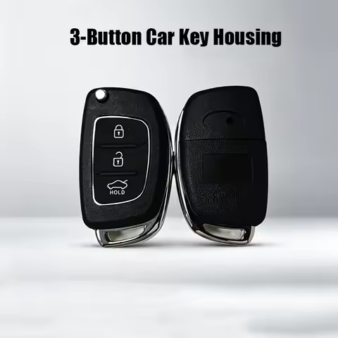 1 PC 3 Button Flip Remote Key Fob Case Shell For Hyundai I10 I20 I40 Ix35 Santa Fe Car Key Accessori