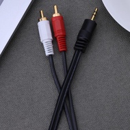 3.5mm Audio Video Cable 2RCA Lotus One Point 2RCA Audio Video Cable Universal AV Audio Video Output Cable Multifunctional for Computer Television