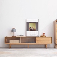 R7  Sales】Solid R7  Wood with 【SG sliding door 1.2 m 1.8m Oak Locker Living Room or TV Cabinet 【SG  