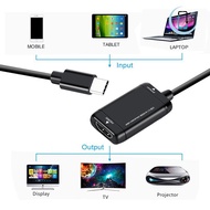 [AT]  USB-C Type C To HDMIpatible Adapter USB 3.1 Cable For MHL Android Phone Tablet USB 3.1 C To HD